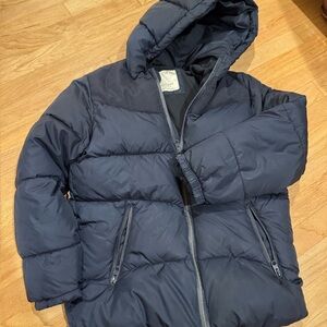 Zara Navy Puffer Jacket